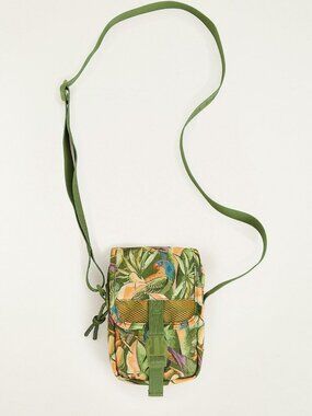 Green Bird Jungle Crossbody Bag